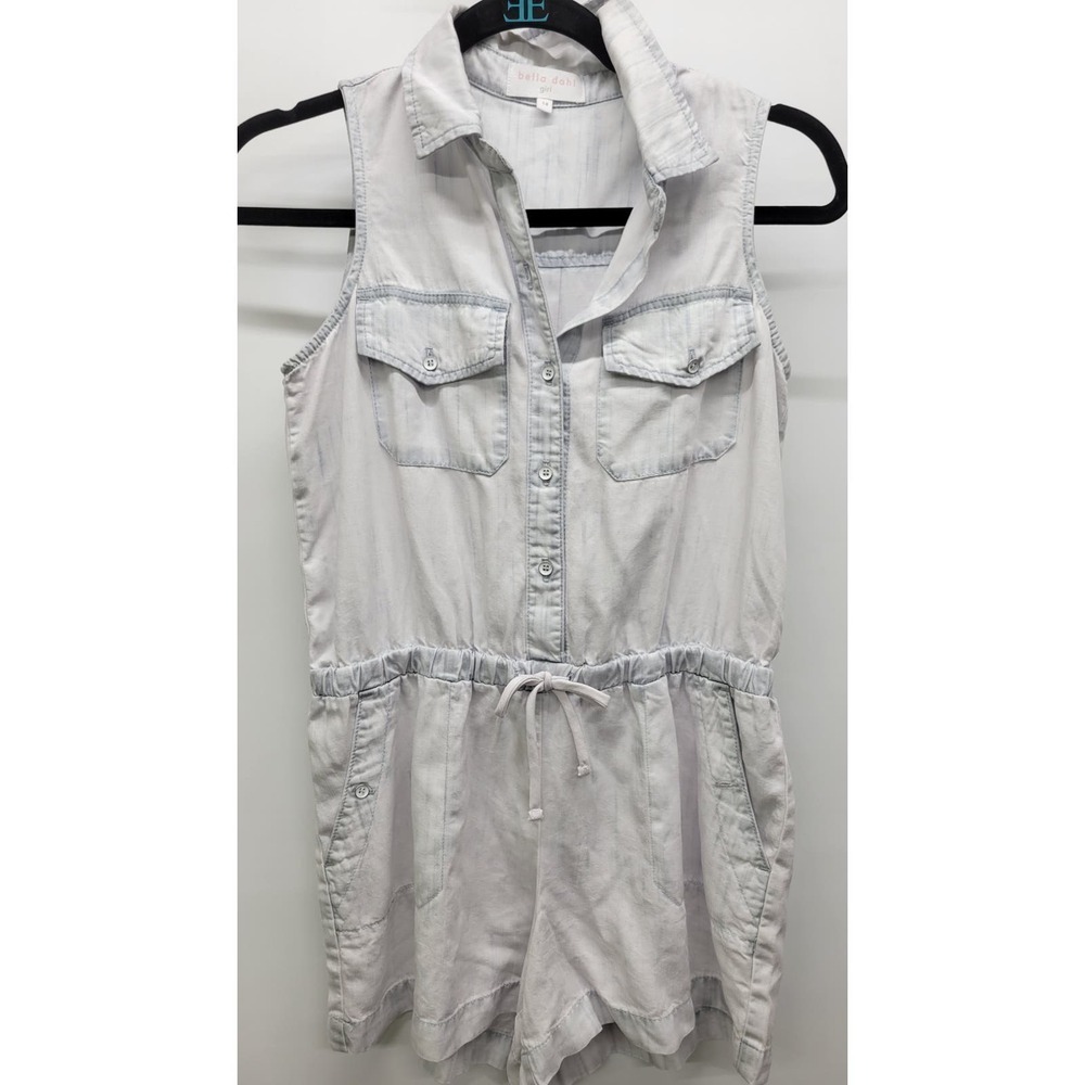 BELLA DAHL Kids' Sleeveless Romper In Sweet Rose Size 14